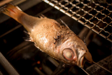 日本海の魚介。コチラは、のどぐろ。備長炭の香りが、さらに美味しさを、引き立てます。